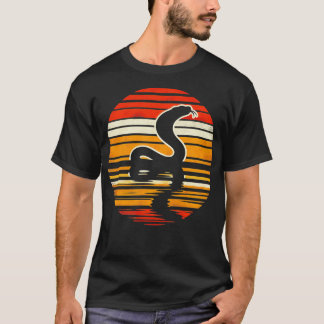 King Snake Sunset Retro Style Safari Vintager 70er T-Shirt