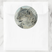 King Snow Leopard Aufkleber (Tasche)