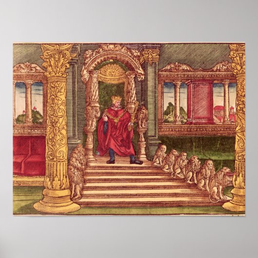 King Solomon auf seinem Thron, 1. Edition Poster (Vorne)