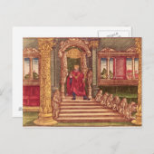 King Solomon auf seinem Thron, 1. Edition Postkarte (Vorne/Hinten)
