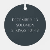 King Solomon Queen of Sheba Biblical Jesse Tree Ornament Aus Metall (Rückseite)