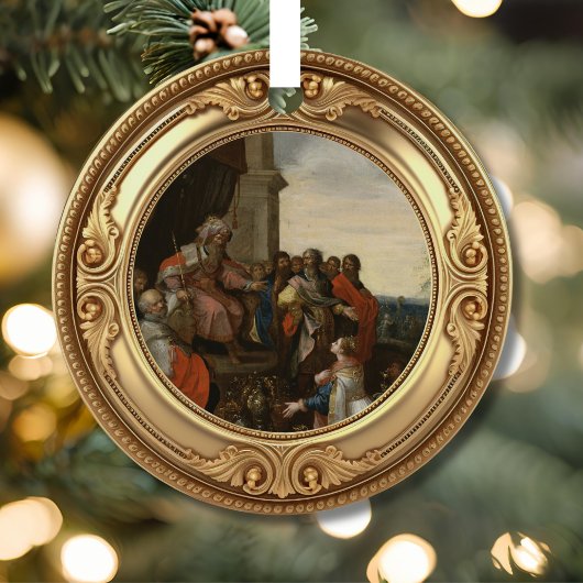 King Solomon Queen of Sheba Biblical Jesse Tree Ornament Aus Metall