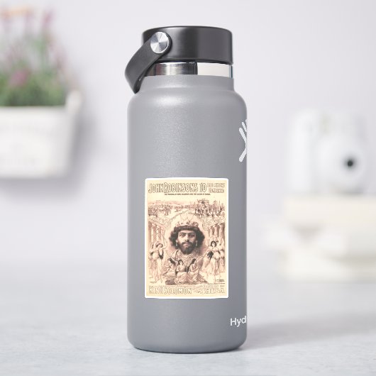 King Solomon umgeben von Tanzmädchen Aufkleber (HydroFlask)