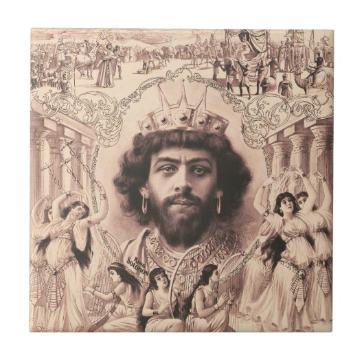 King Solomon umgeben von Tanzmädchen Fliese (Vorderseite)