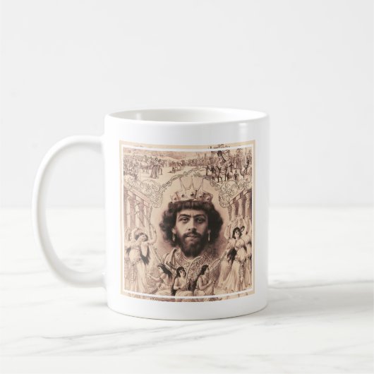King Solomon umgeben von Tanzmädchen Kaffeetasse (Links)