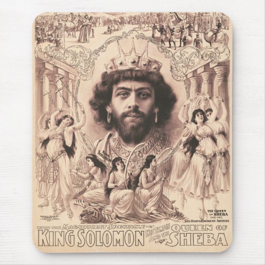 King Solomon umgeben von Tanzmädchen Mousepad (Vorne)