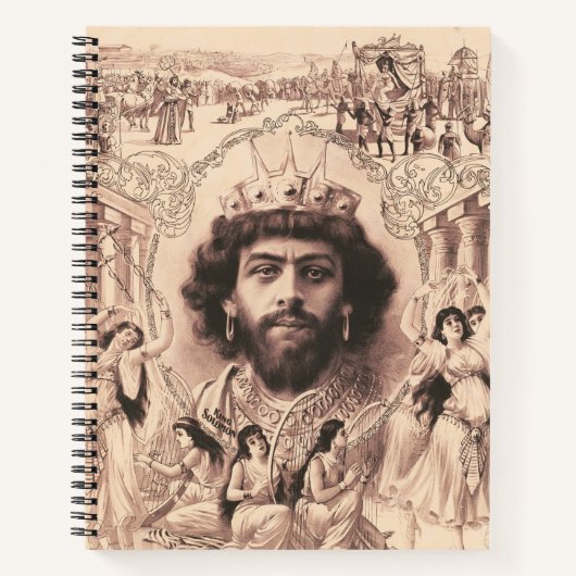 King Solomon umgeben von Tanzmädchen Notizblock (Vorderseite)