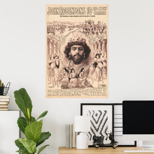 King Solomon umgeben von Tanzmädchen Poster (Heimbüro)