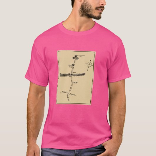 King Solomon's Mine Route Map (1898) T-Shirt (Vorderseite)