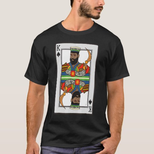 King Spades African American Card Halloween T-Shirt (Vorderseite)