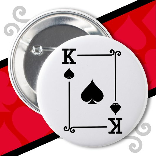 King Spades Card Kostüme Spielkarten Königliche Sp Button