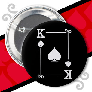 King Spades Card Kostüme Spielkarten Königliche Sp Button
