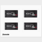 King Star Rechteckiger Aufkleber (Blatt)