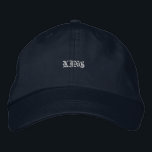 KING Stilvolle Navy Color verstellbare Gurtbänder  Bestickte Baseballkappe<br><div class="desc">Mit dieser Baumwollkappe,  die auf der Vorderseite "King" bestickt ist,  verleihen Sie Ihrem inneren Königtum eine ganz besondere Note. Das verstellbare Gurtband sorgt für eine gemütliche und komfortable Passform.</div>
