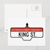 King Street, Toronto Street Sign Postkarte (Vorne/Hinten)