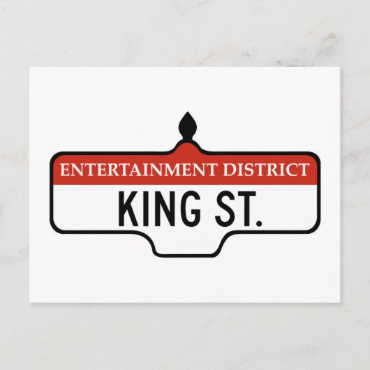 King Street, Toronto Street Sign Postkarte (Vorderseite)