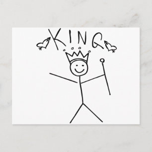 King Strichmännchen Postkarte