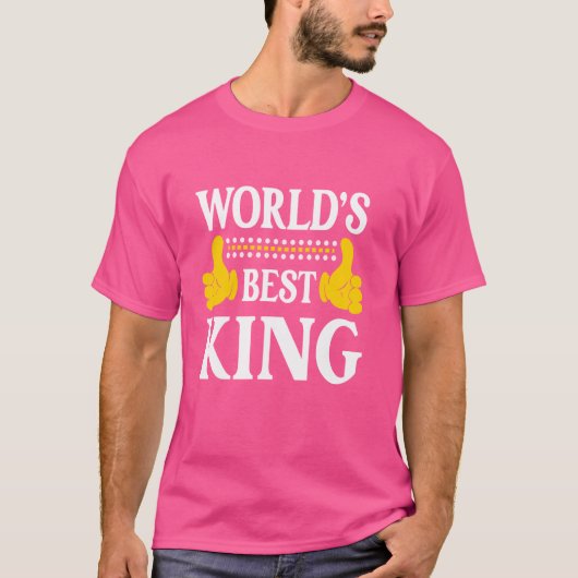 King Surname Funny Team Familie Nachname World's B T-Shirt (Vorderseite)