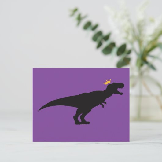 King T-Rex Postkarte (Stehend Vorderseite)
