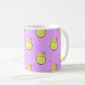King Tennis - Seamless Pattern on Purple Kaffeetasse (VorderseiteRechts)