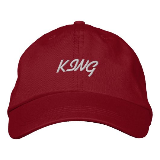 KING Text Atemberaubend Elegant Cool Men's-Hat Bestickte Baseballkappe (Vorderseite)