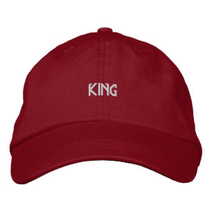 KING Text aus hochwertiger Männerwolle Bestickte Baseballkappe