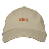 "KING" Text bestickt mit Khaki Cap Bestickte Baseballkappe (Vorderseite)