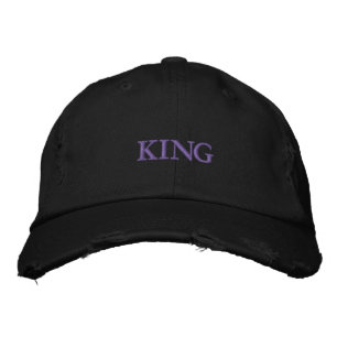 KING Text Color - Grape Handsome Men Women Man Bestickte Baseballkappe