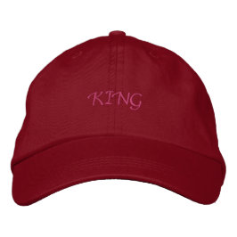 KING Text Embroiderhut - Greifbare bestickte Hülle Bestickte Baseballkappe