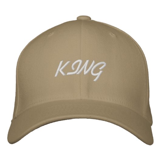 King Text Formal Flexfit Wolle Herren Handsome-Hat Bestickte Baseballkappe (Vorderseite)