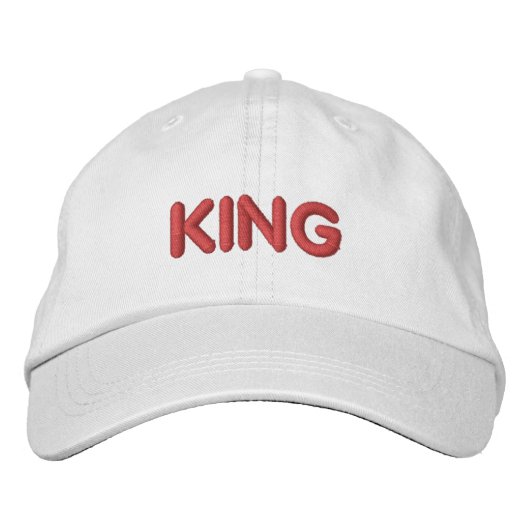 King Text Handsome Fair Accessories for Men's Boys Bestickte Baseballkappe (Vorderseite)