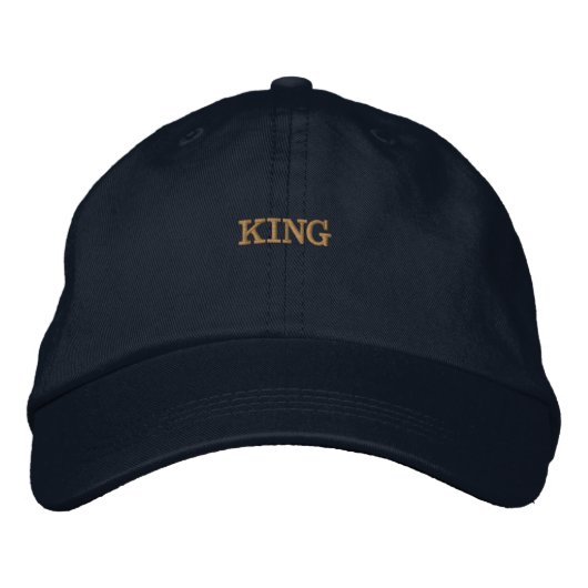 KING-Text-Hat-Sport-Player-Übungen Bestickte Baseballkappe (Vorderseite)