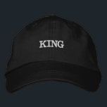 King Text Name Black Color Embroided Caps Hat Bestickte Baseballkappe<br><div class="desc">King Text Name Schwarz Farbe bestickt Hats oder Caps,  Schriftart Name ist Century. Style type ist Alternative Apparel Basic anpassbare Cap,  Color type ist Black.</div>
