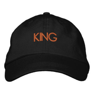 KING Text Name Hat-Handsome Visor Elegant Bestickte Baseballkappe