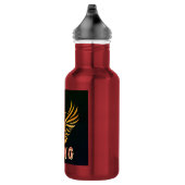 KING Text Phoenix-Vogel-Emblem Hydrationsbehälter Edelstahlflasche (Rechts)