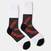 KING Text Printed Style Nachhaltige Premium Crew Socken (Rechts)