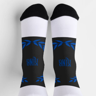 KING-Textbedruckung sieht auch gedehnt lebendig au Socken