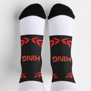 KING Textgedruckter Stil Nachhaltiger Premium-Rund Socken