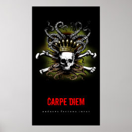 King Tintenfisch Skull Carpe Diem Poster