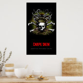 King Tintenfisch Skull Carpe Diem Poster (Küche)