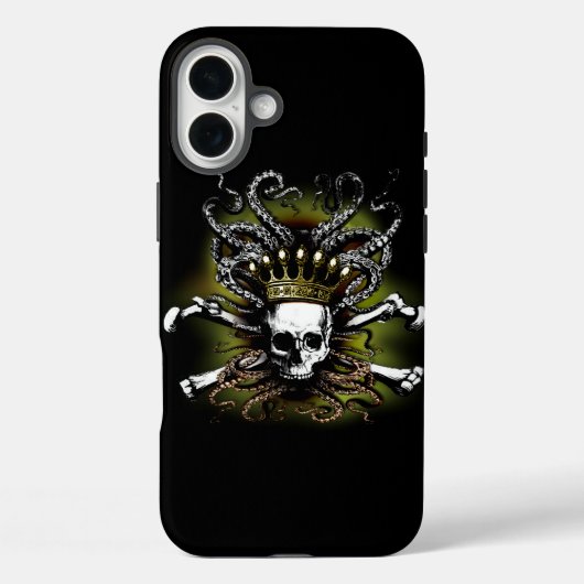 King Tintenfisch Skull Case-Mate iPhone Hülle (Rückseite)