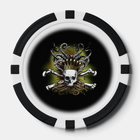 King Tintenfisch Skull Poker Chips (Vorderseite)