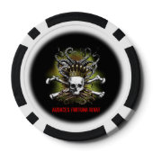 King Tintenfisch Skull Poker Chips (Rückseite)