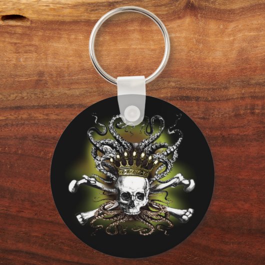 King Tintenfisch Skull Schlüsselanhänger (Vorderseite)