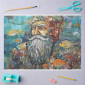 King Triton Mermaid Merman Collage Decoupage Seidenpapier (Basteln)