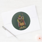 King Troll Runder Aufkleber (Umschlag)