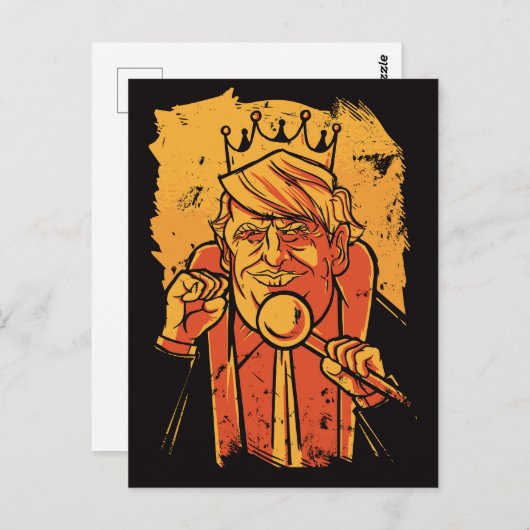 King Trump Postkarte (Vorne/Hinten)