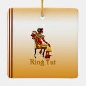 King Tut auf seinem Thron Keramikornament (Rückseite)