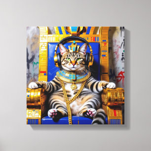 KING TUT-CHAUSIE CAT 3 LEINWANDDRUCK
