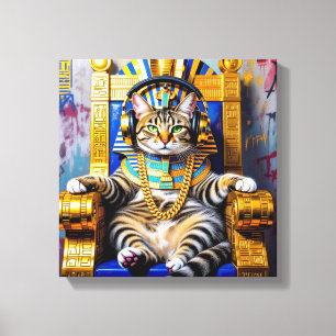 KING TUT-CHAUSIE CAT 4 LEINWANDDRUCK